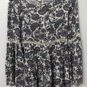 Floral/paisley long sleeve flow dress from pacsun!